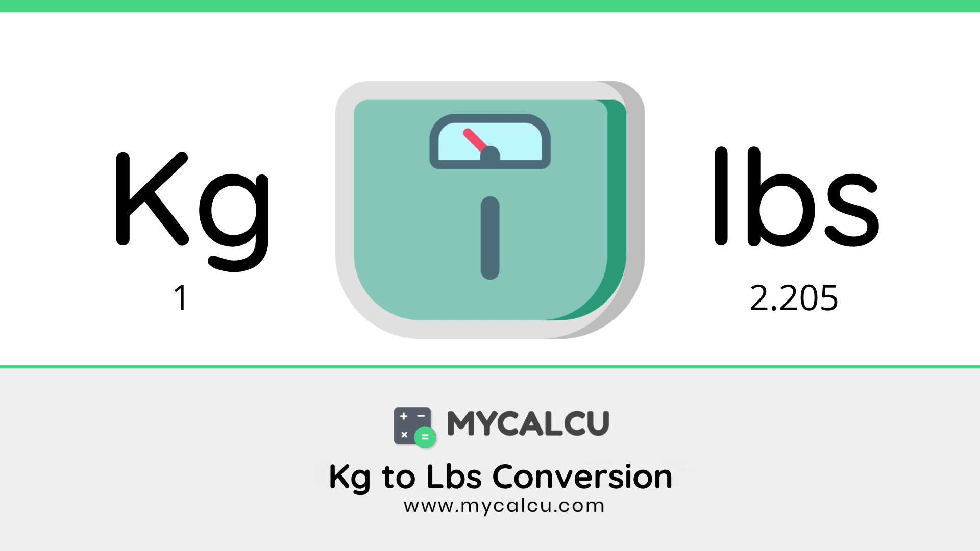 kg to lbs - Weight Conversion - MyCalcu.com kg to lbs